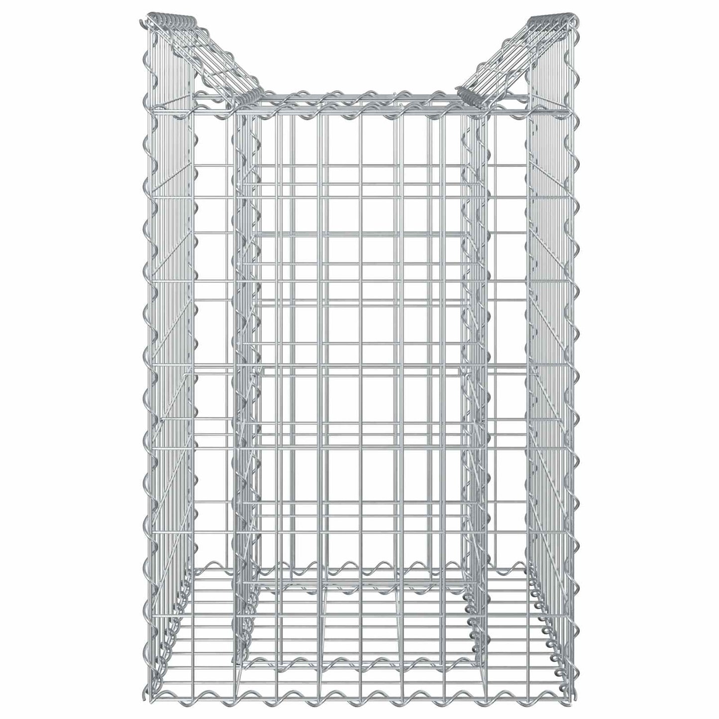 Gabion Verhoogd Bed Zilver 50 x 50 x 80 cm Gegalvaniseerd staal