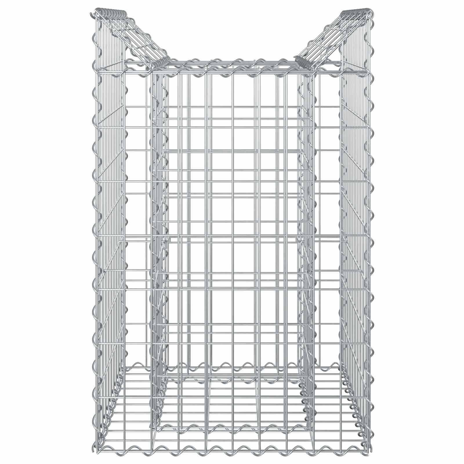 Gabion Verhoogd Bed Zilver 50 x 50 x 80 cm Gegalvaniseerd staal