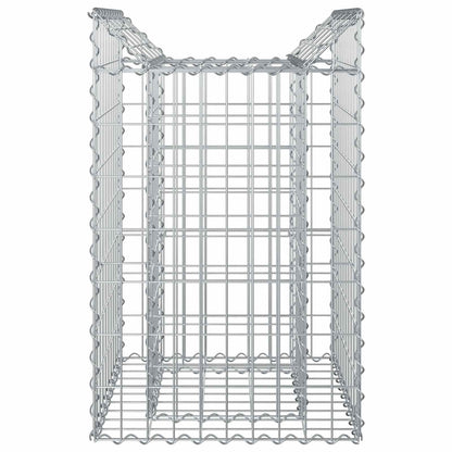 Gabion Verhoogd Bed Zilver 50 x 50 x 80 cm Gegalvaniseerd staal