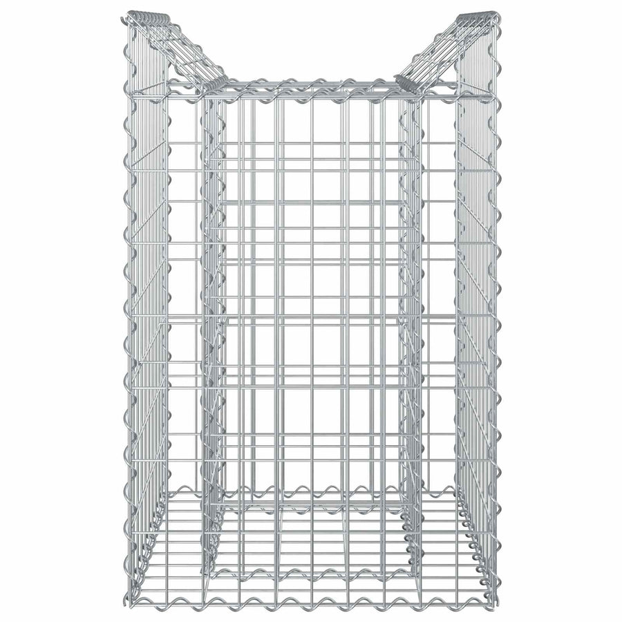 Gabion Verhoogd Bed Zilver 50 x 50 x 80 cm Gegalvaniseerd staal