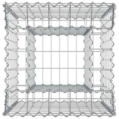 Gabion Verhoogd Bed Zilver 50 x 50 x 80 cm Gegalvaniseerd staal