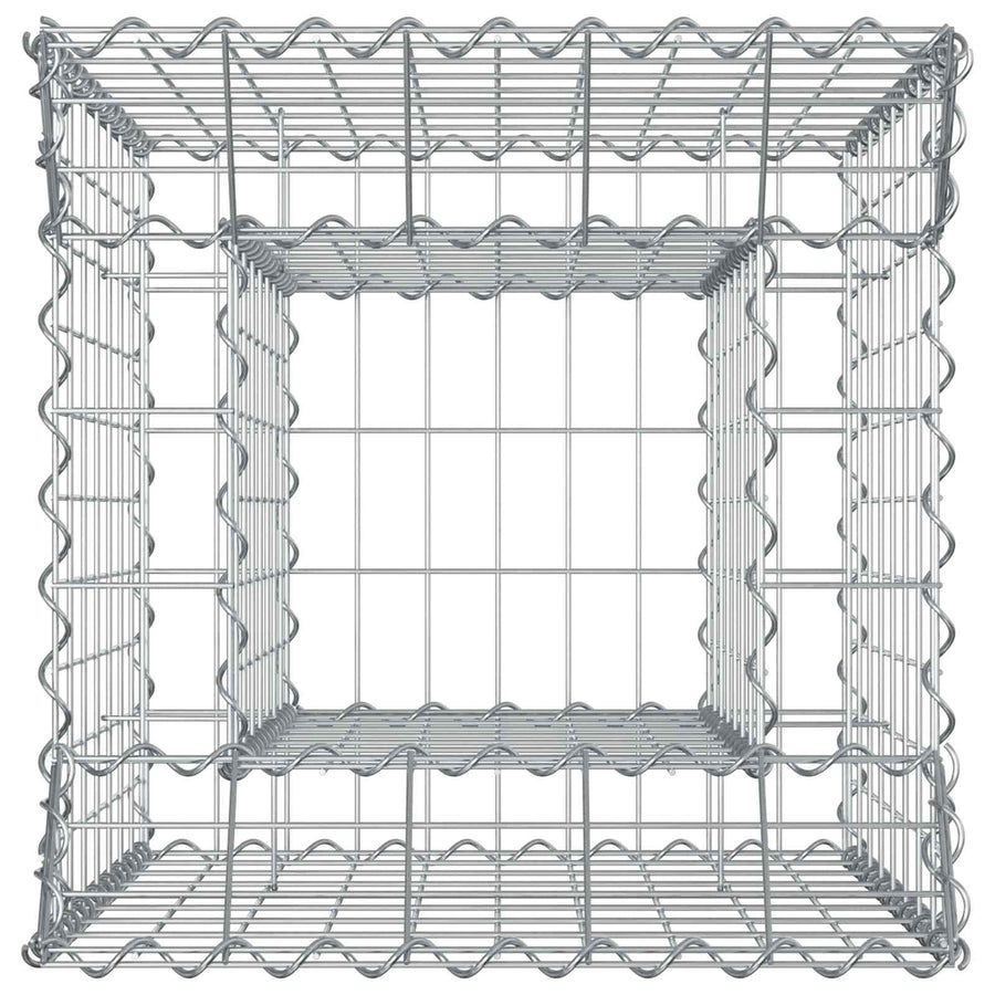 Gabion Verhoogd Bed Zilver 50 x 50 x 80 cm Gegalvaniseerd staal