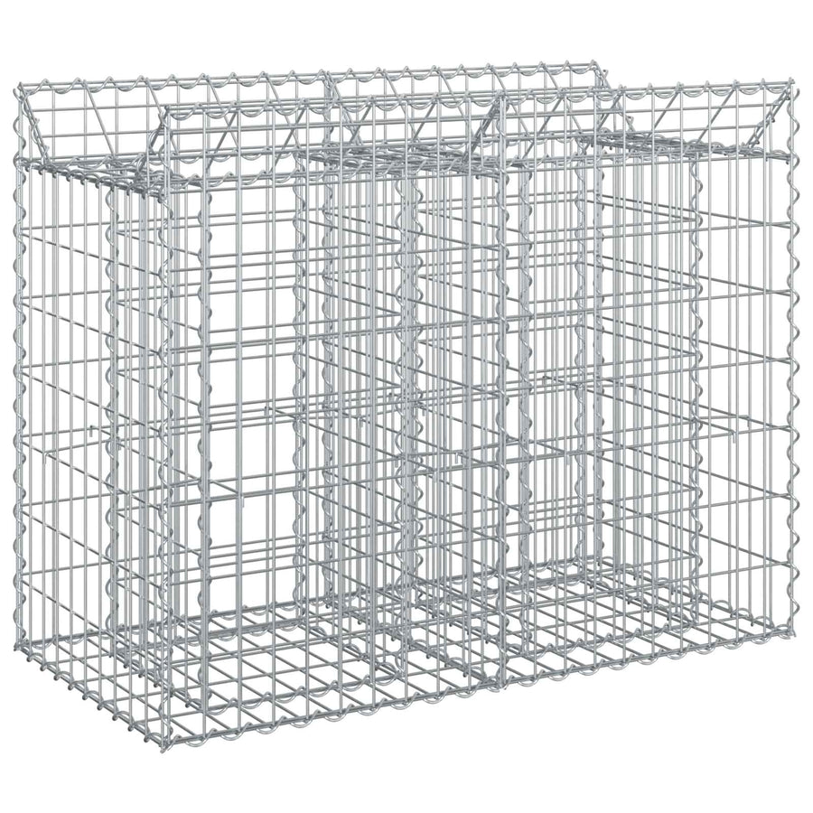 Gabion Verhoogd Bed Zilver 100 x 50 x 80 cm