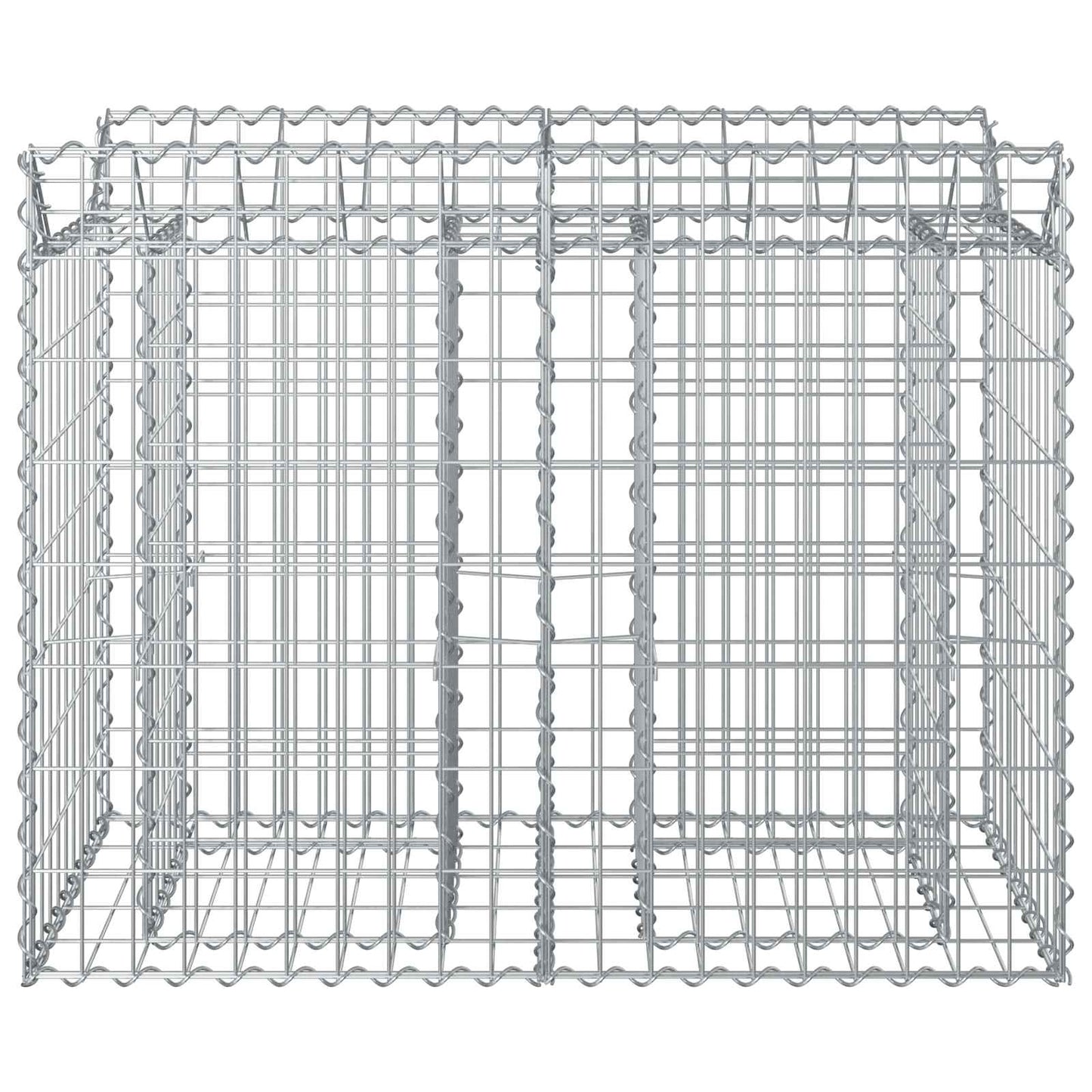 Gabion Verhoogd Bed Zilver 100 x 50 x 80 cm
