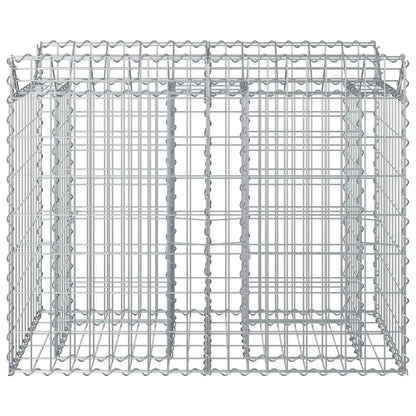 Gabion Verhoogd Bed Zilver 100 x 50 x 80 cm