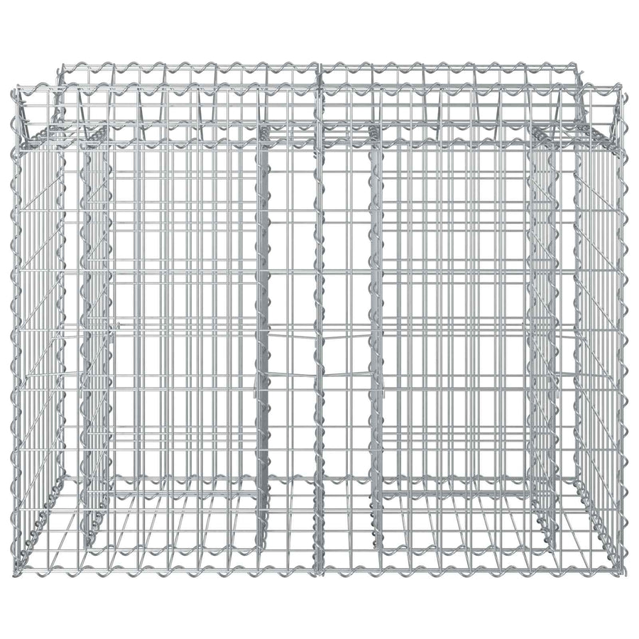 Gabion Verhoogd Bed Zilver 100 x 50 x 80 cm