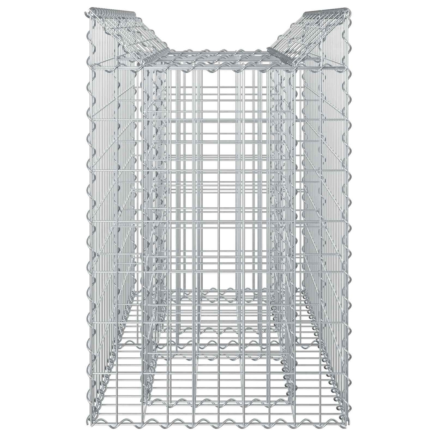 Gabion Verhoogd Bed Zilver 100 x 50 x 80 cm
