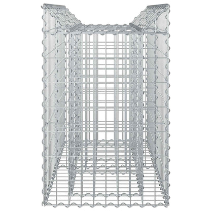 Gabion Verhoogd Bed Zilver 100 x 50 x 80 cm