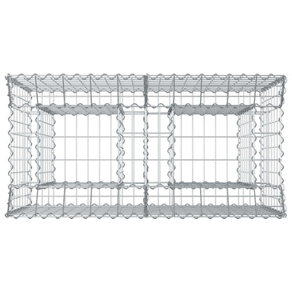 Gabion Verhoogd Bed Zilver 100 x 50 x 80 cm