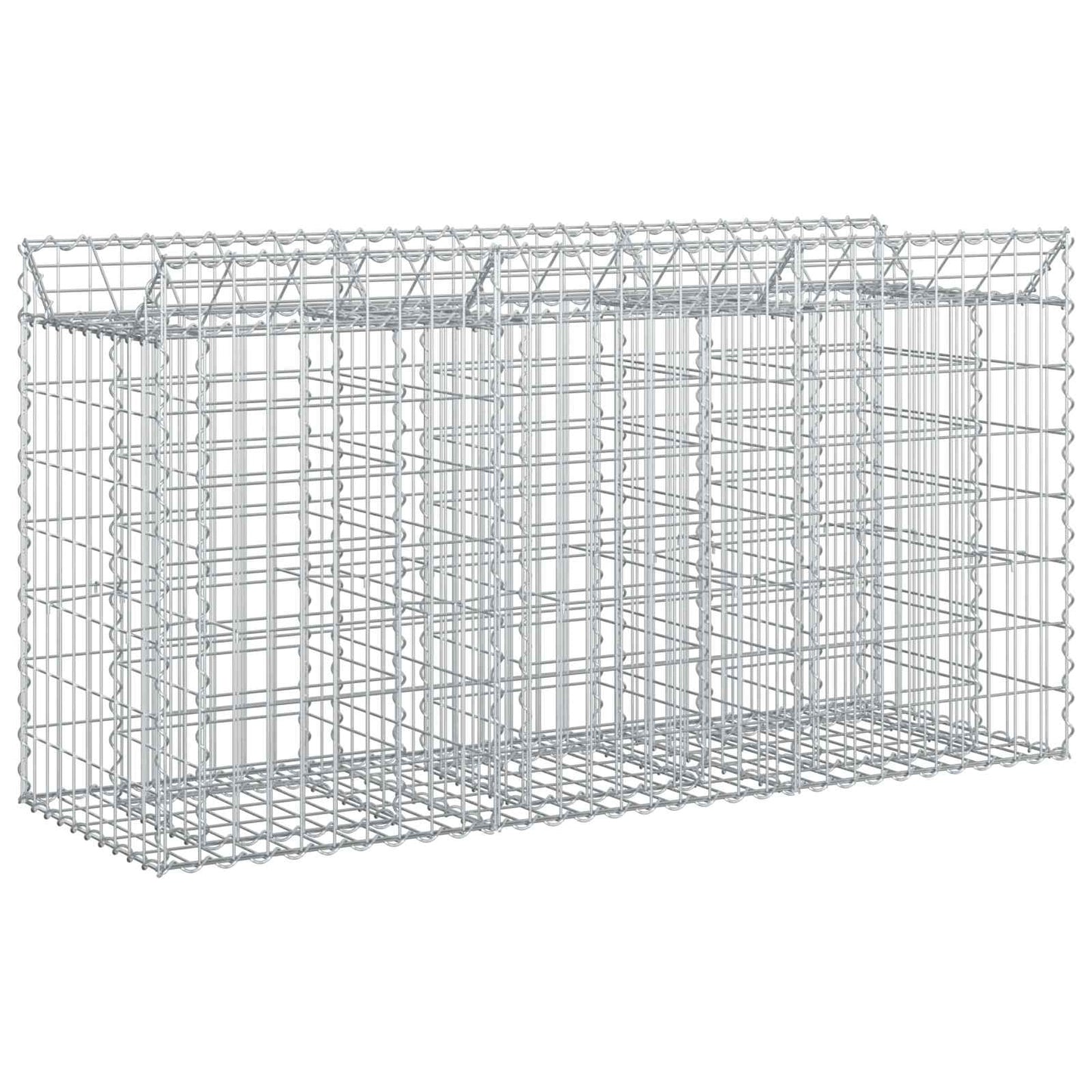 Gabion Verhoogd Bed Zilver 150 x 50 x 80 cm