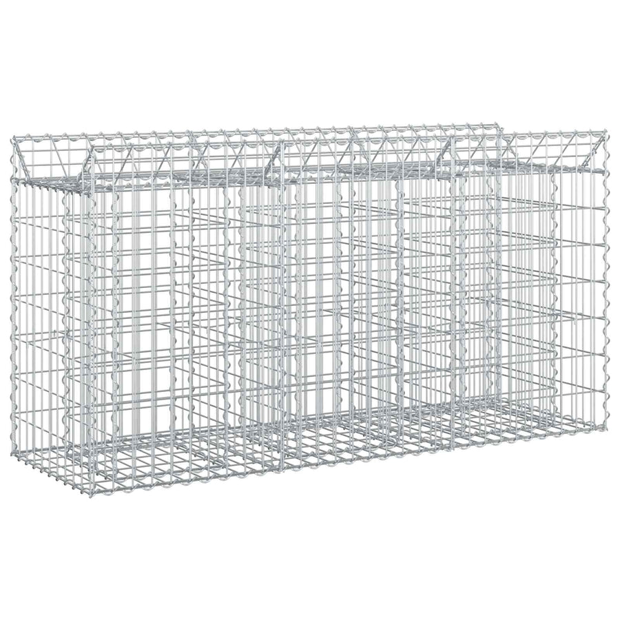 Gabion Verhoogd Bed Zilver 150 x 50 x 80 cm
