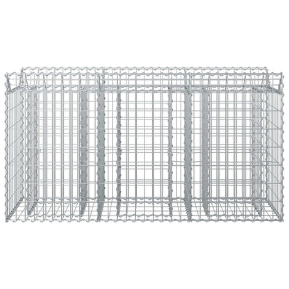 Gabion Verhoogd Bed Zilver 150 x 50 x 80 cm