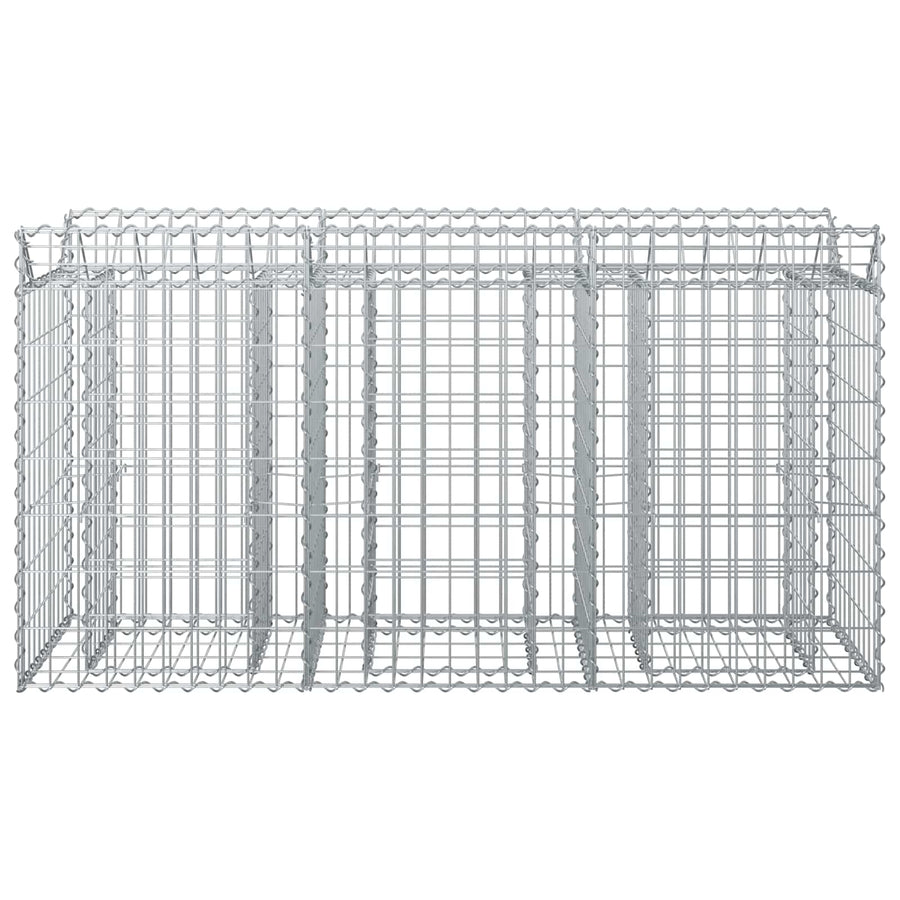 Gabion Verhoogd Bed Zilver 150 x 50 x 80 cm