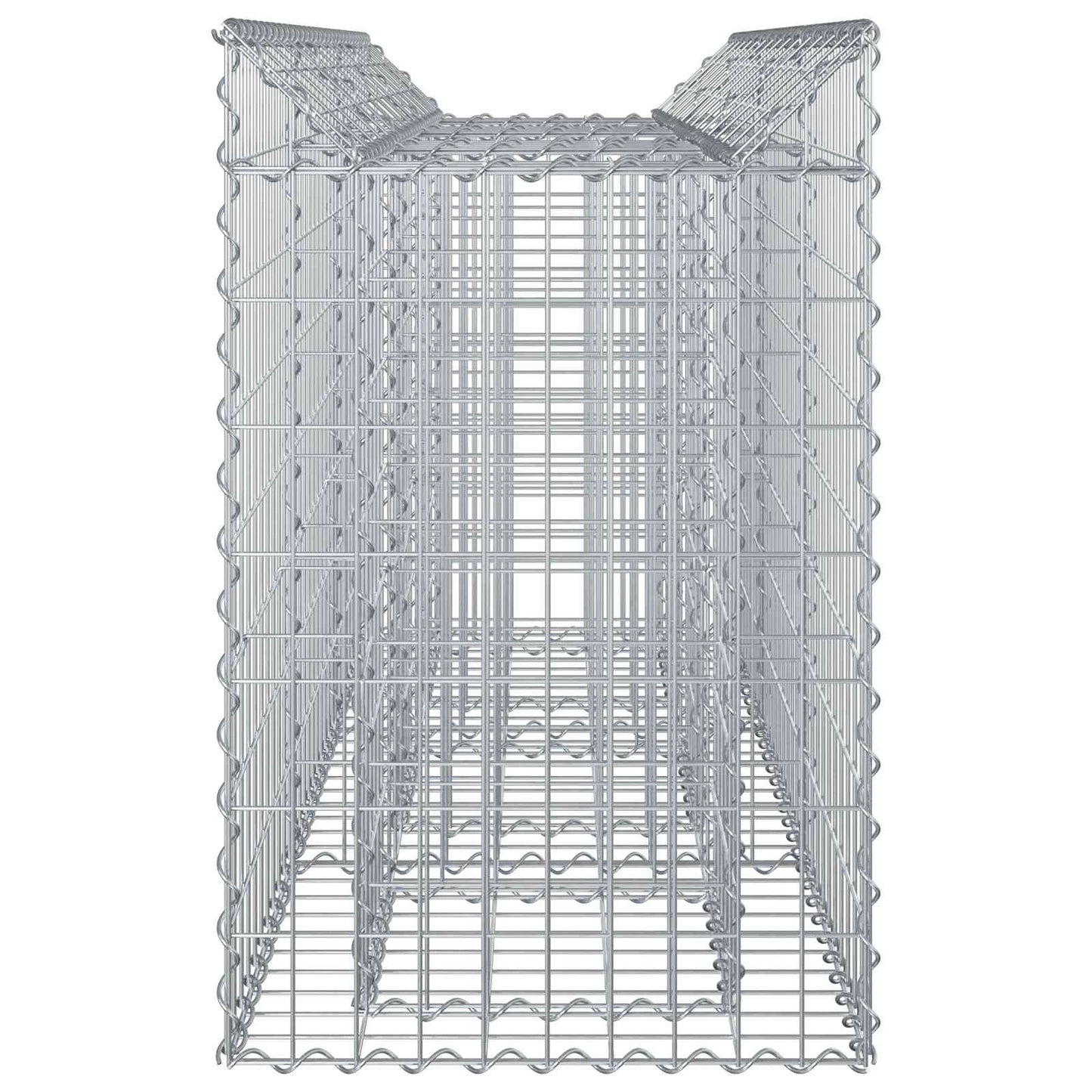 Gabion Verhoogd Bed Zilver 150 x 50 x 80 cm