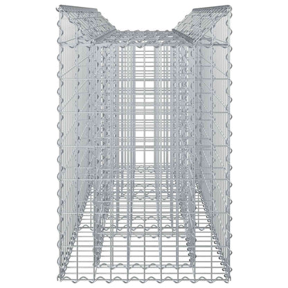 Gabion Verhoogd Bed Zilver 150 x 50 x 80 cm