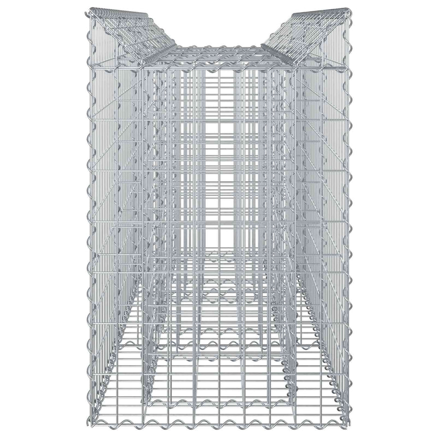 Gabion Verhoogd Bed Zilver 150 x 50 x 80 cm