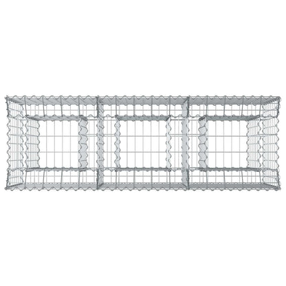 Gabion Verhoogd Bed Zilver 150 x 50 x 80 cm