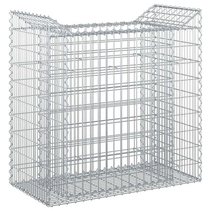 Gabion Verhoogd Bed Zilver 50 x 100 x 100 cm