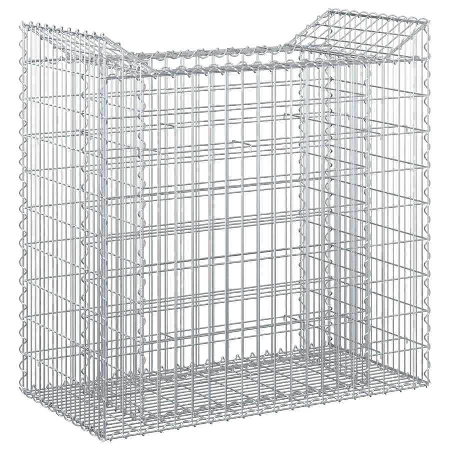 Gabion Verhoogd Bed Zilver 50 x 100 x 100 cm