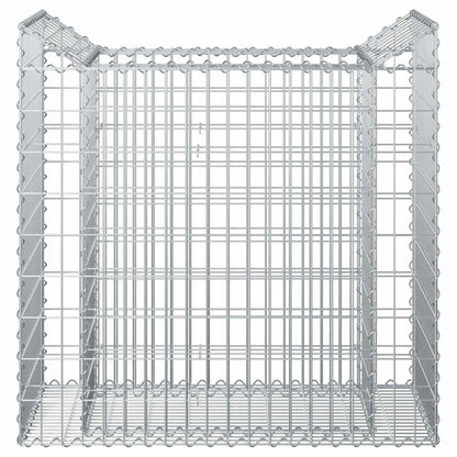 Gabion Verhoogd Bed Zilver 50 x 100 x 100 cm