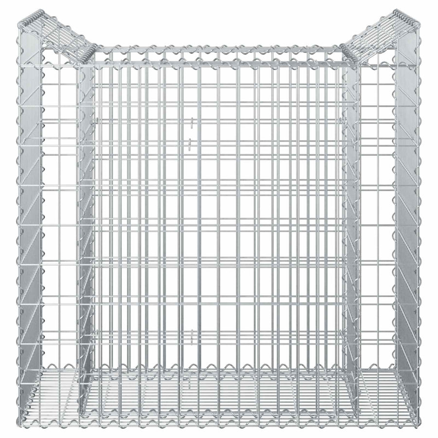 Gabion Verhoogd Bed Zilver 50 x 100 x 100 cm