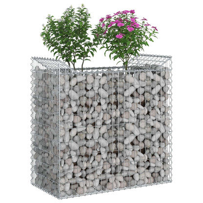 Gabion Verhoogd Bed Zilver 50 x 100 x 100 cm
