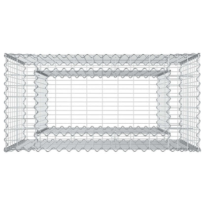 Gabion Verhoogd Bed Zilver 50 x 100 x 100 cm