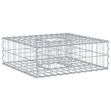 Gabion Verhoogd Bed Zilver 60 x 60 x 20 cm Gegalvaniseerd staal