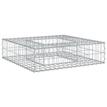 Gabion Verhoogd Bed Zilver 80 x 80 x 20 cm Gegalvaniseerd staal