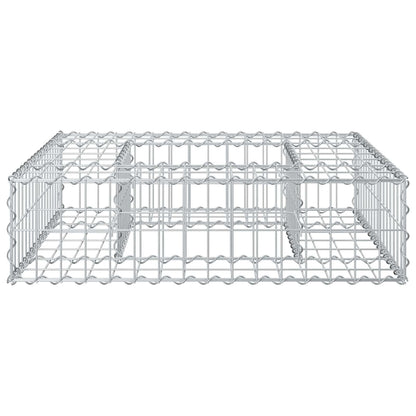 Gabion Verhoogd Bed Zilver 80 x 80 x 20 cm Gegalvaniseerd staal