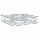 Gabion verhoogd bed 100x100x20 cm zilver