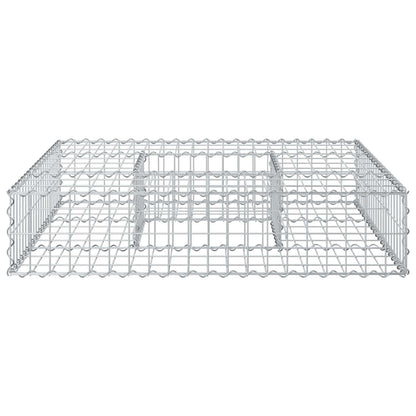 Gabion Verhoogd Bed Zilver 100 x 100 x 20 cm
