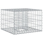 Gabion Raised Bed Silver 60 x 60 x 40 cm Galvanized Steel