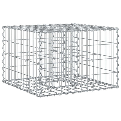 Gabion Verhoogd Bed Zilver 60 x 60 x 40 cm Gegalvaniseerd staal