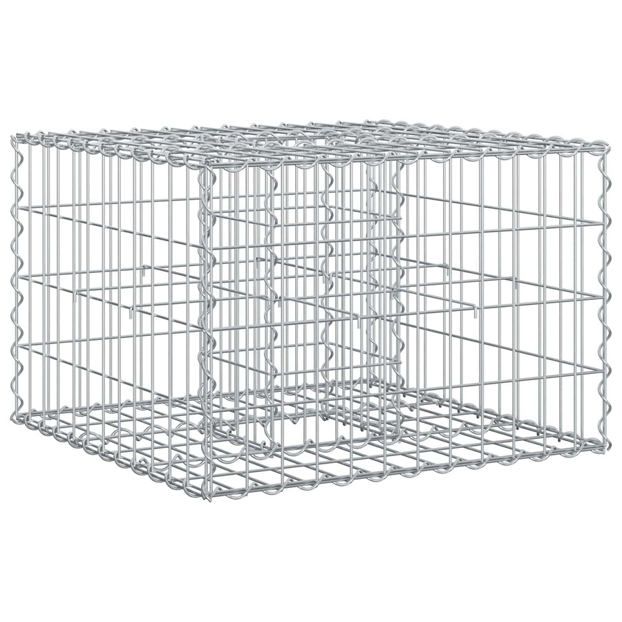 Gabion Verhoogd Bed Zilver 60 x 60 x 40 cm Gegalvaniseerd staal