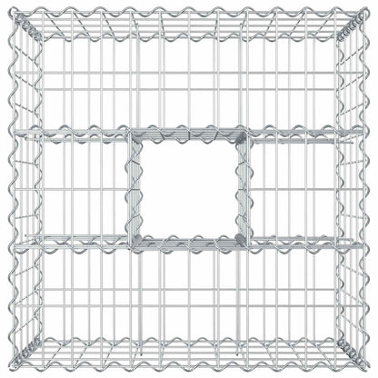 Gabion Verhoogd Bed Zilver 60 x 60 x 40 cm Gegalvaniseerd staal