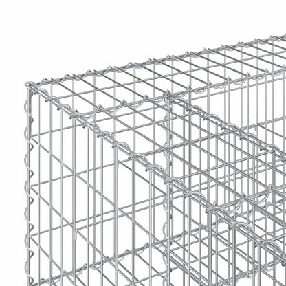 Gabion Verhoogd Bed Zilver 80 x 80 x 40 cm Gegalvaniseerd staal
