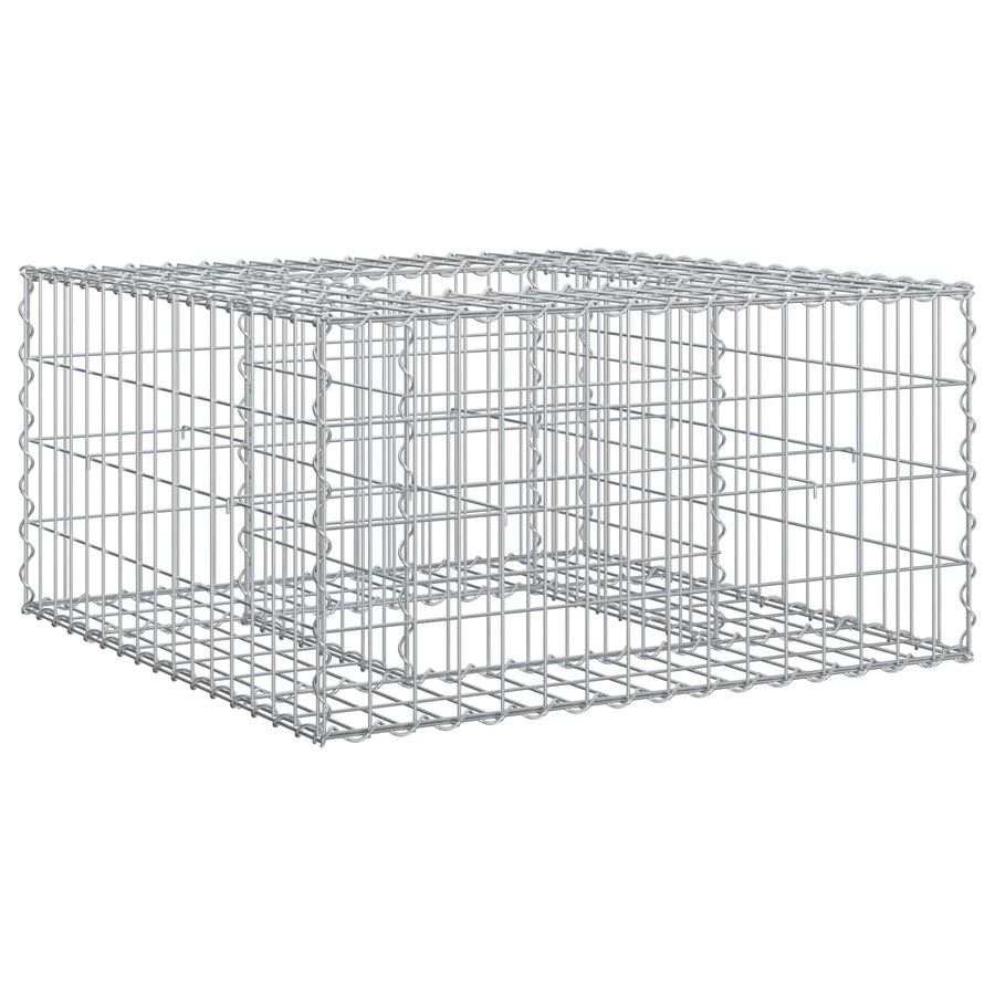 Gabion Verhoogd Bed Zilver 80 x 80 x 40 cm Gegalvaniseerd staal