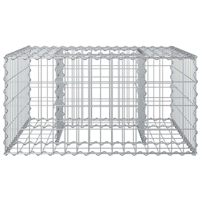 Gabion Verhoogd Bed Zilver 80 x 80 x 40 cm Gegalvaniseerd staal