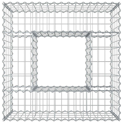 Gabion Verhoogd Bed Zilver 80 x 80 x 40 cm Gegalvaniseerd staal