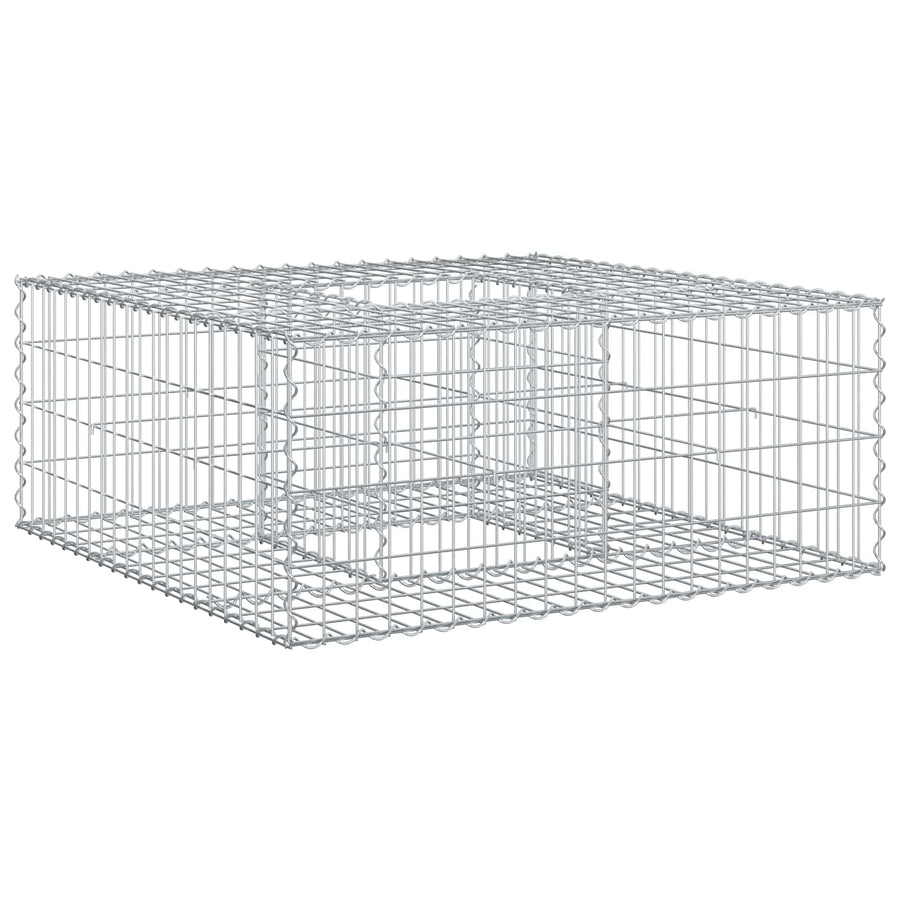 Gabion Verhoogd Bed Zilver 100 x 100 x 40 cm