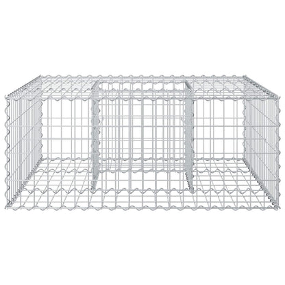 Gabion Verhoogd Bed Zilver 100 x 100 x 40 cm