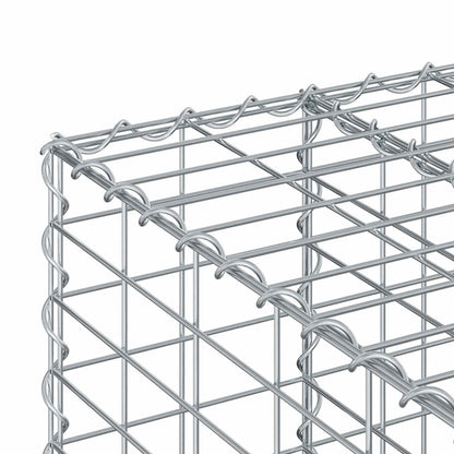 Gabion Verhoogd Bed Zilver 60 x 60 x 55 cm Gegalvaniseerd staal