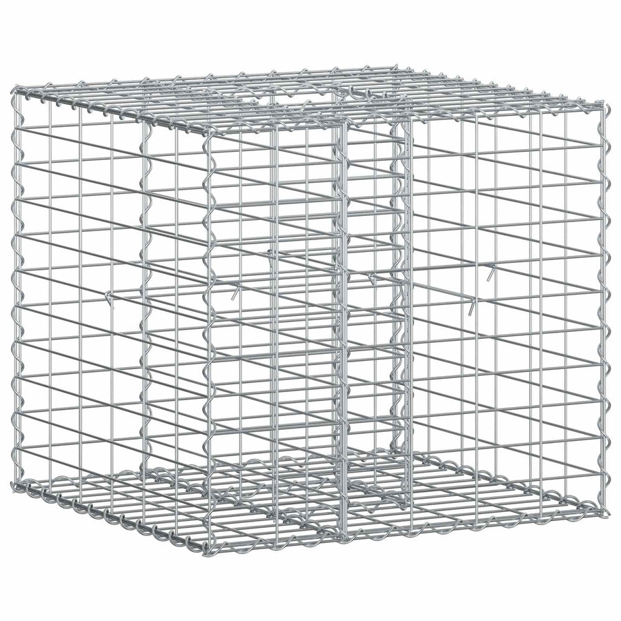 Gabion Verhoogd Bed Zilver 60 x 60 x 55 cm Gegalvaniseerd staal
