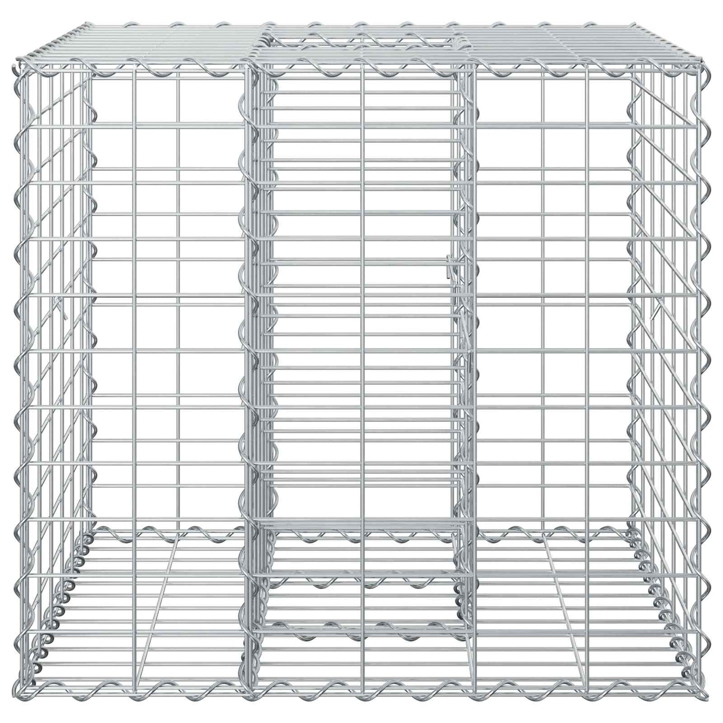 Gabion Verhoogd Bed Zilver 60 x 60 x 55 cm Gegalvaniseerd staal