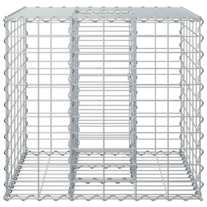 Gabion Verhoogd Bed Zilver 60 x 60 x 55 cm Gegalvaniseerd staal