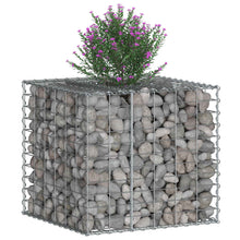 Gabion Verhoogd Bed Zilver 60 x 60 x 55 cm Gegalvaniseerd staal