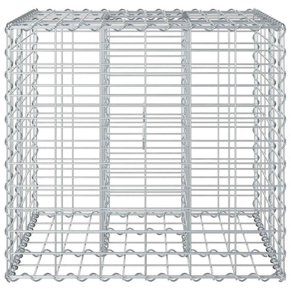 Gabion Verhoogd Bed Zilver 60 x 60 x 55 cm Gegalvaniseerd staal