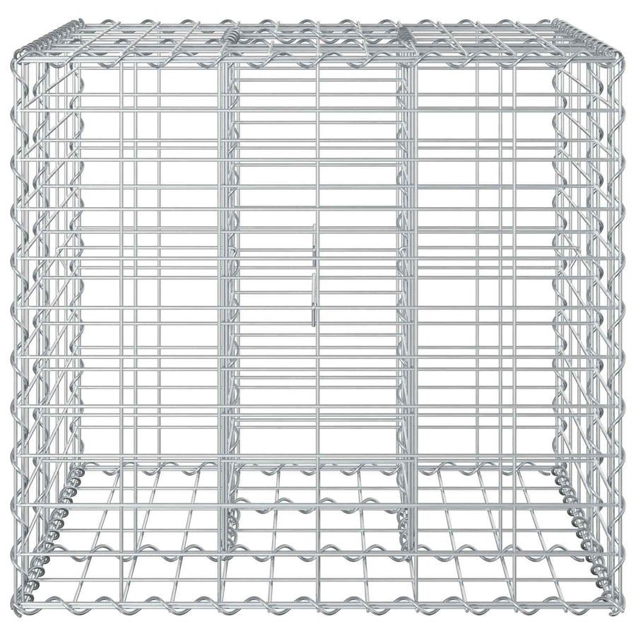 Gabion Verhoogd Bed Zilver 60 x 60 x 55 cm Gegalvaniseerd staal