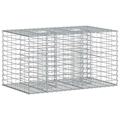 Gabion Verhoogd Bed Zilver 100 x 60 x 55 cm